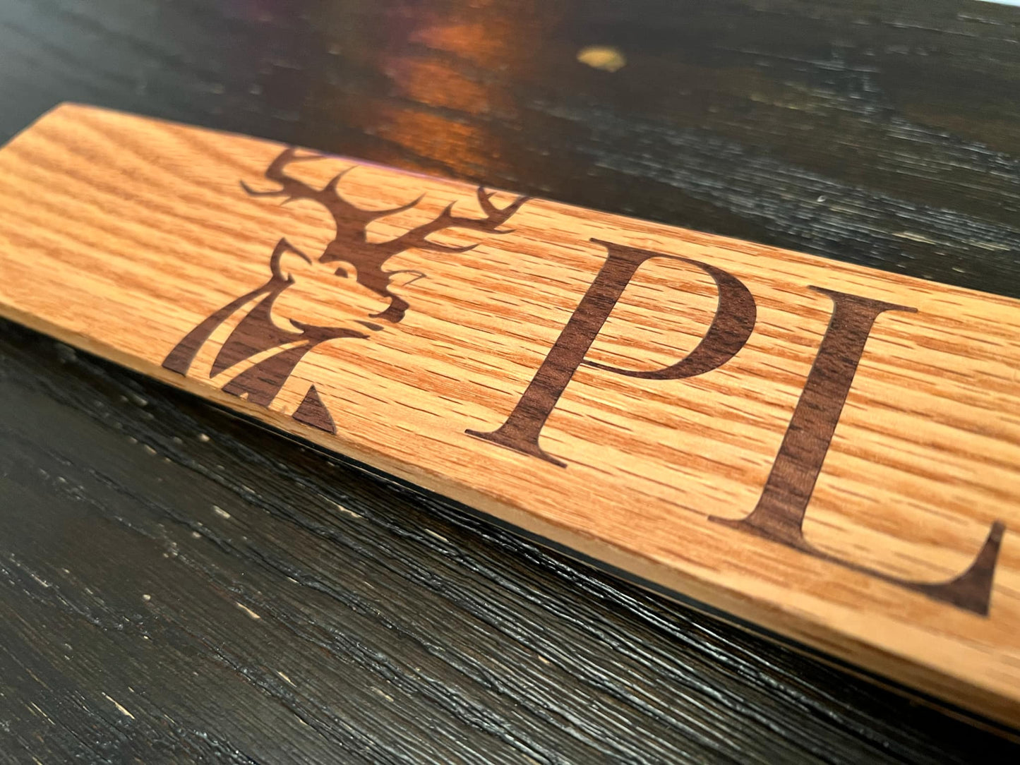 Magnetic Oak Knife Holder