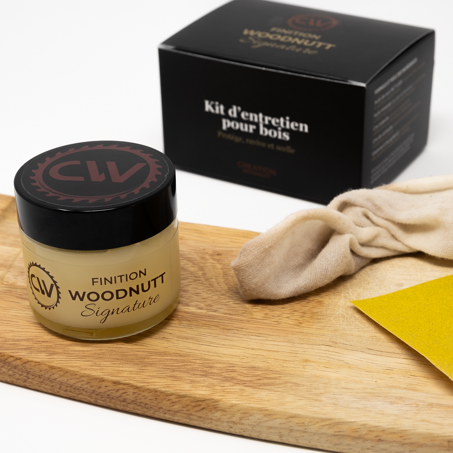 “Finition WoodNutt Signature 60 ml — conditionneur naturel food-safe”